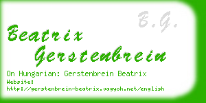 beatrix gerstenbrein business card